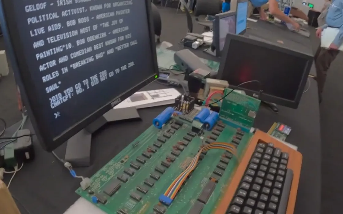 Apple I incontra ChatGPT: il computer del 1976 che parla con l’AI
