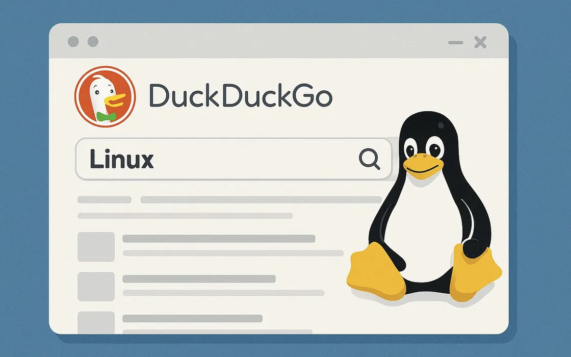 Digita Linux su DuckDuckGo e guarda cosa succede: l’easter egg che fa impazzire gli utenti
