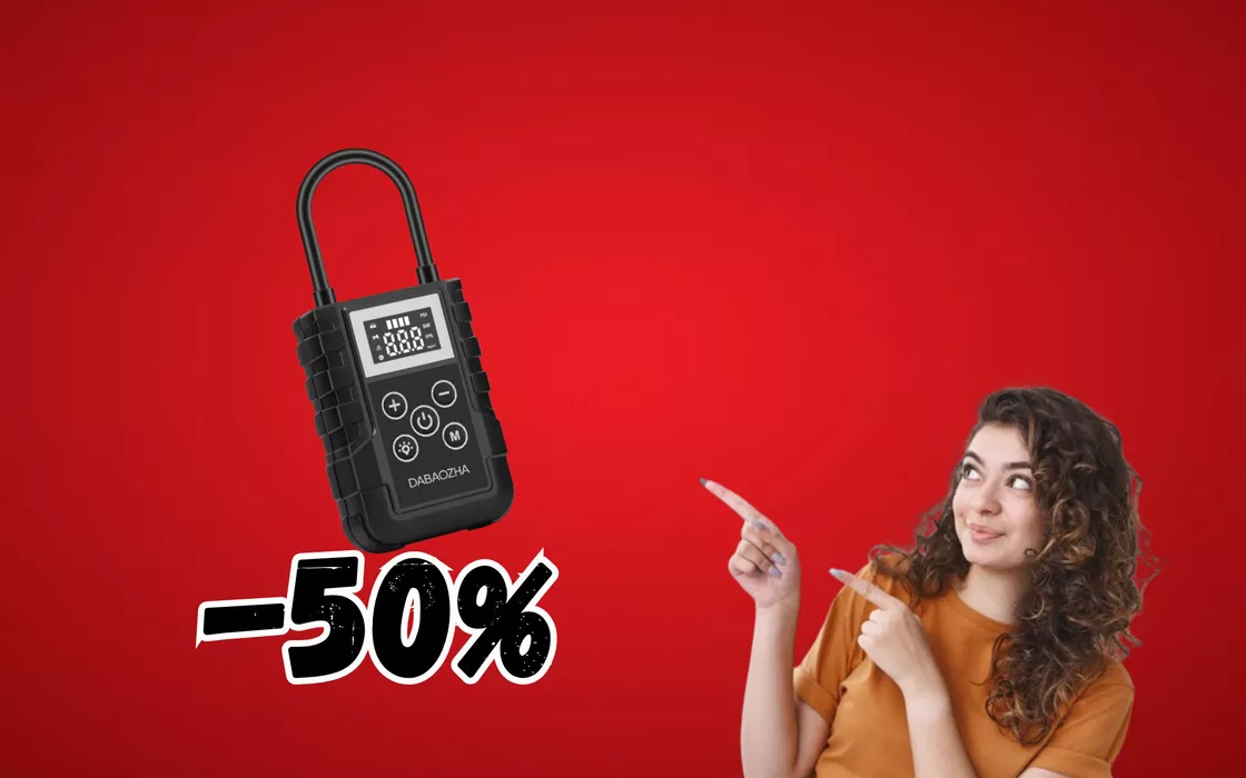 Il compressore portatile che costa 19€ con CODICE SCONTO Amazon