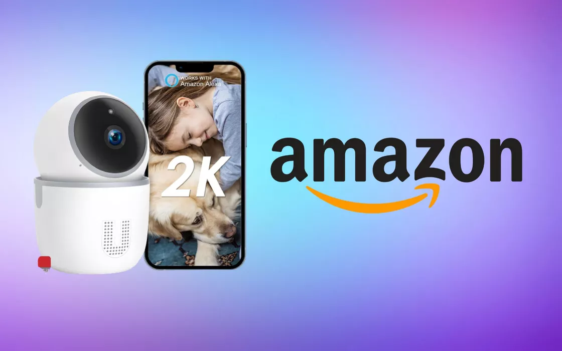 Telecamera Wi-Fi 2K per rilevare subito gli intrusi, è in offerta su Amazon