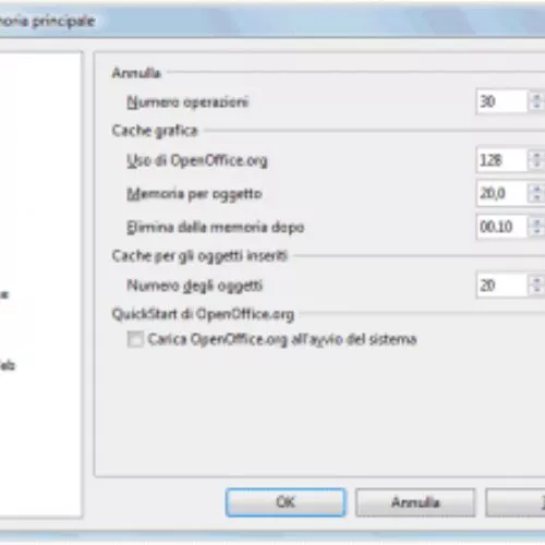 Migliorare le prestazioni di OpenOffice