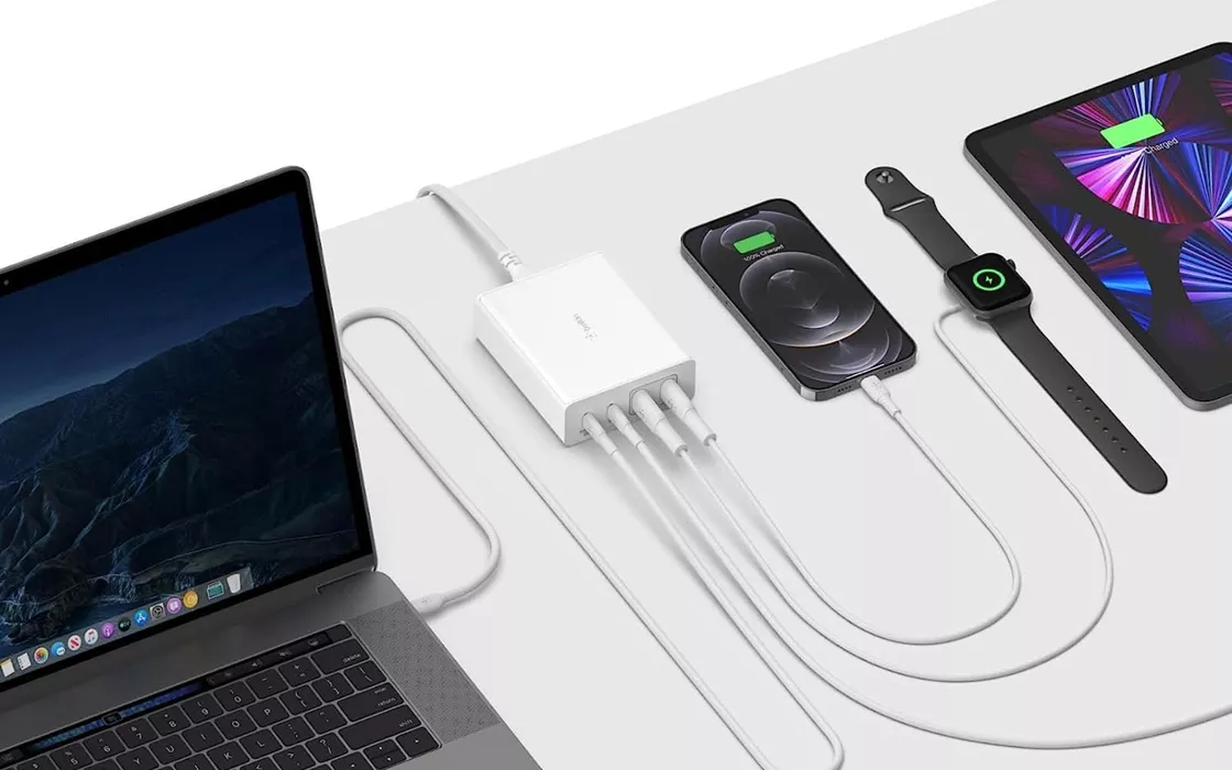Stazione di ricarica Belkin USB GaN adatta per Samsung, Apple e tanti altri in promo speciale su Amazon