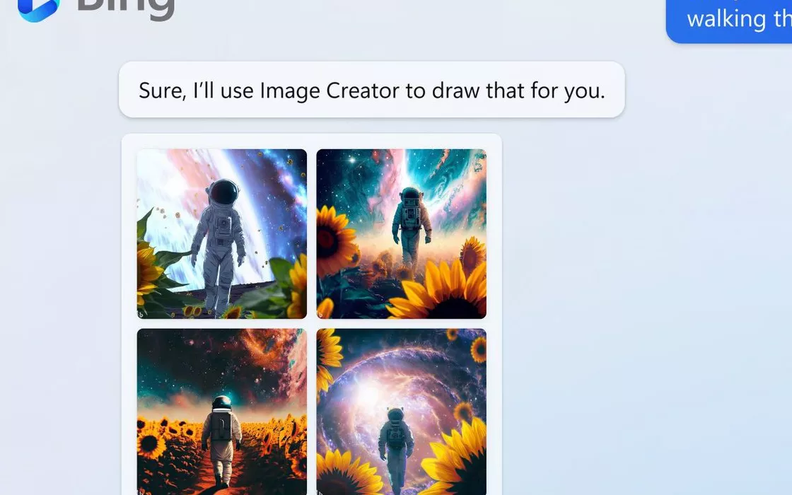 Bing Image Creator, generatore di immagini che si lega con il motore di ricerca Microsoft