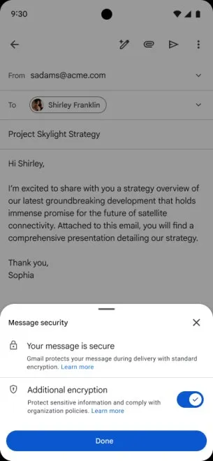 Anteprima: Gmail introduce la cifratura su Android e iOS: perché non è vera end-to-end