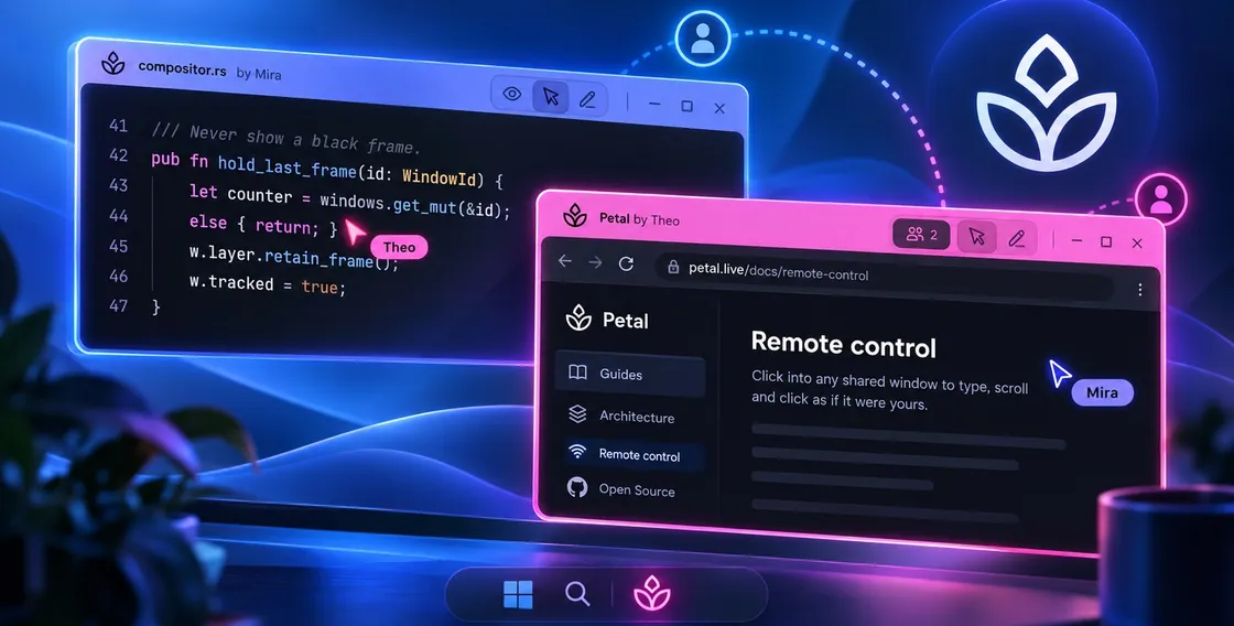 Petal, l'alternativa open source per condividere lo schermo e collaborare