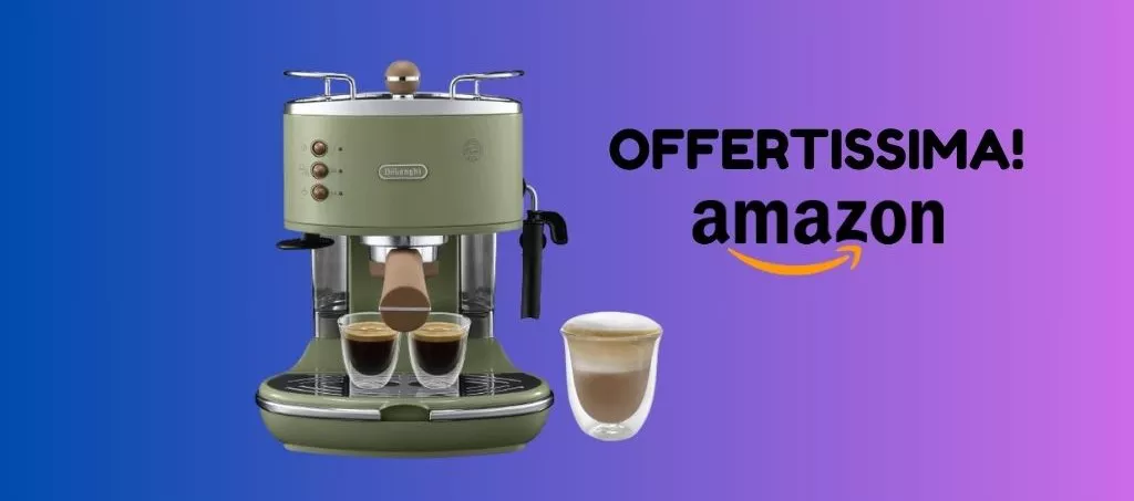 Macchina da espresso De'Longhi SCONTATISSIMA su Amazon, corri a prenderla!