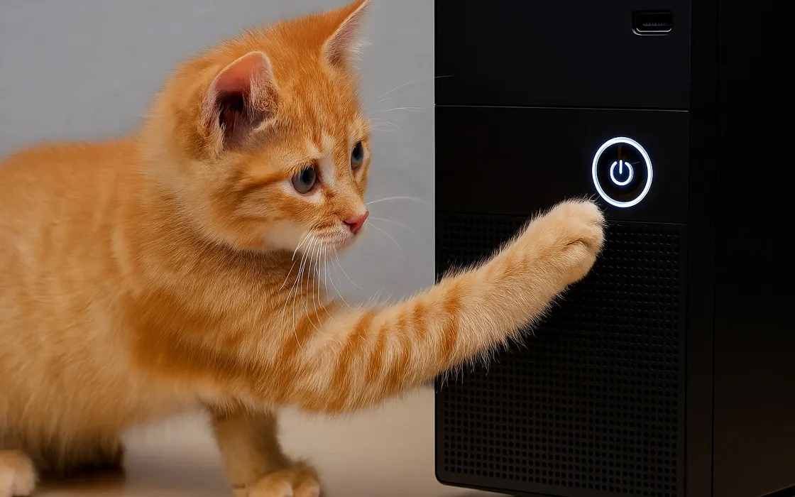 Addio spegnimenti involontari del PC Windows: il trucco che difende da gatti e piccoli monelli