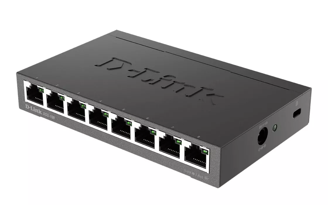 Switch D-Link con 8 Porte Gigabit e struttura in metallo a meno di 22 euro su Amazon