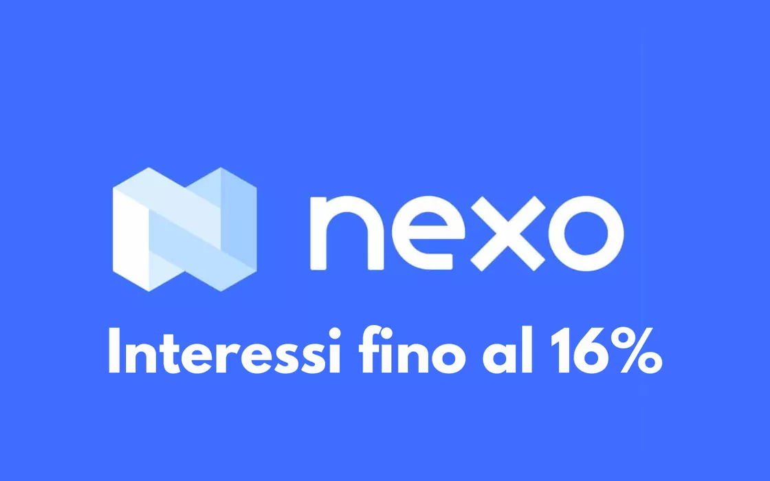 Con Nexo guadagni interessi fino al 16% sulle tue criptovalute