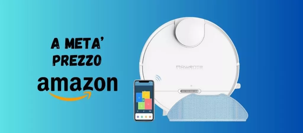 Robot aspira e lavapavimenti Rowenta ora a META' PREZZO su Amazon!