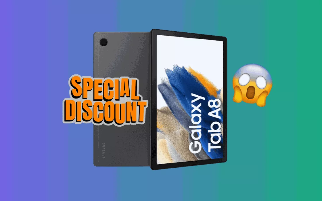 Galaxy Tab A8 al suo MINIMO storico: Amazon in tilt in queste ore, scopri a quanto