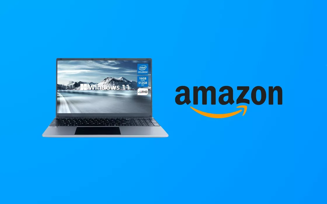 PC portatile con 16 GB di RAM e coupon sconto, prezzaccio su Amazon