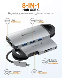 Hub USB-C 8in1 Novoo
