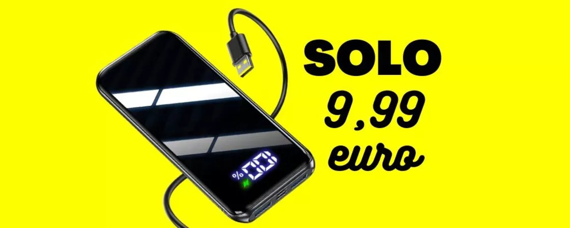 OFFERTISSIMA: Power Bank da 10.000mAh A MENO di 10 euro su Amazon