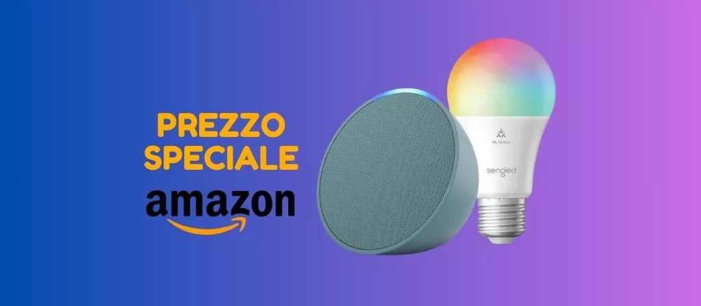 Echo Pop + Lampadina Intelligente ad un PREZZO SPECIALE su Amazon!