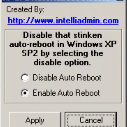 Windows XP: Disattivare il riavvio automatico del sistema dopo l'applicazione di aggiornamenti