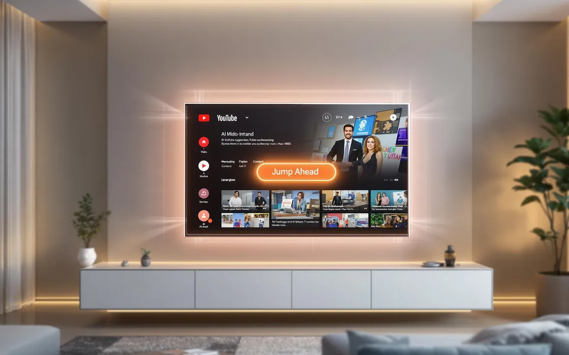 YouTube porta Jump Ahead su TV: l’AI cambia la fruizione dei video