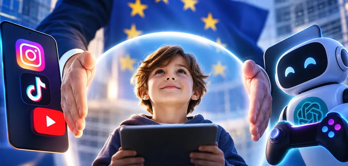 EU KIDS Act: l'UE cambia social, chatbot AI e videogiochi per i minori