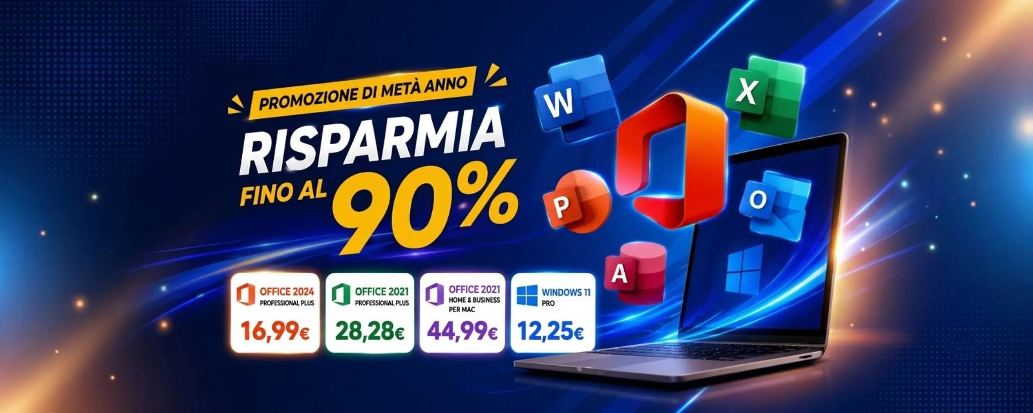 Anteprima: Niente abbonamenti: licenze Office a vita da 16,99€ durante i Mid-Year Sale Godeal24