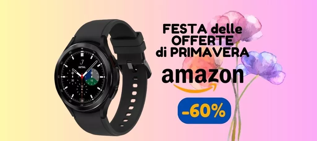 Samsung Galaxy Watch4 SCONTATO del 60% per la Festa delle Offerte di Primavera di Amazon!