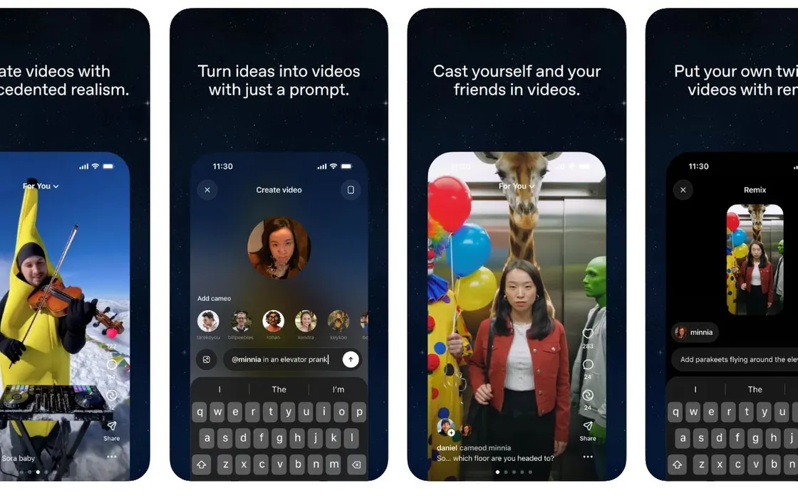 OpenAI presenta Sora 2 e l'app di Sora per iOS