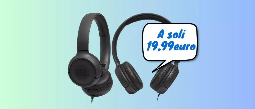 Cuffie on-ear JBL Tune 500 a MENO di 20 euro su Amazon!