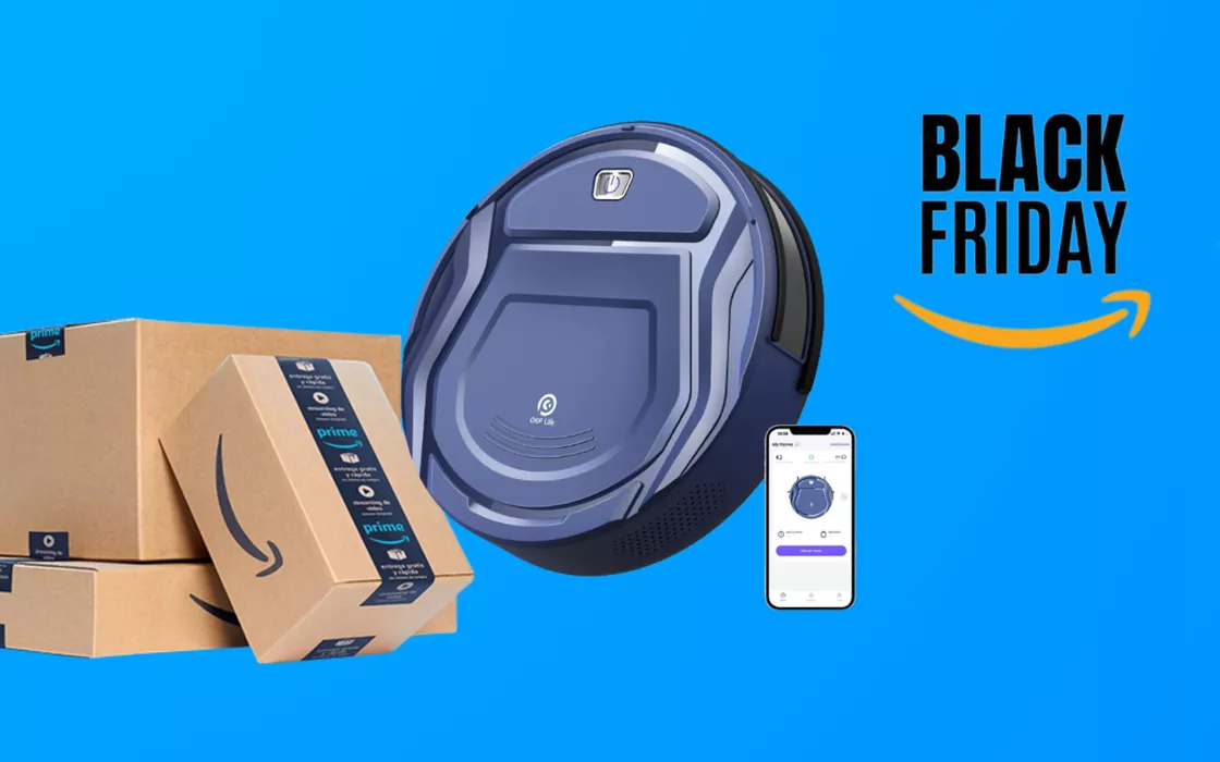 Robot aspirapolvere con Alexa sotto i 100 euro, Amazon Black Friday