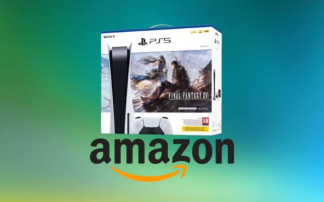 Playstation 5 con Final Fantasy XVI in regalo, prezzo bomba su Amazon