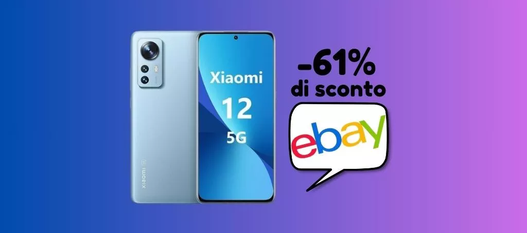 OFFERTA FOLLE: oggi su eBay lo Xiaomi 12 è SCONTATO del 61% (risparmi 550 euro)