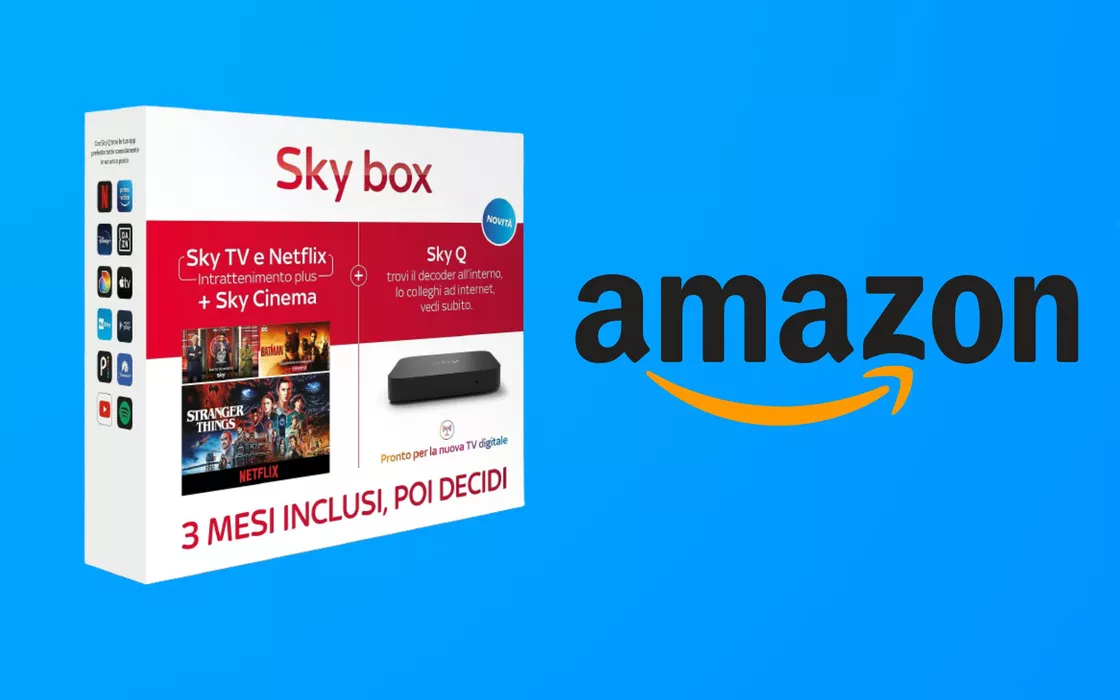 Amazon, al 31% di sconto lo Sky Box con 3 mesi di cinema, TV e Netflix
