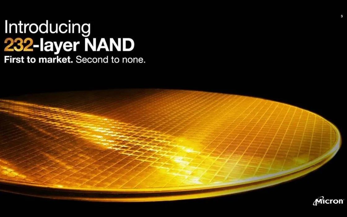 Micron presenta il primo chip di memoria 3D NAND a 232 strati: cosa significa