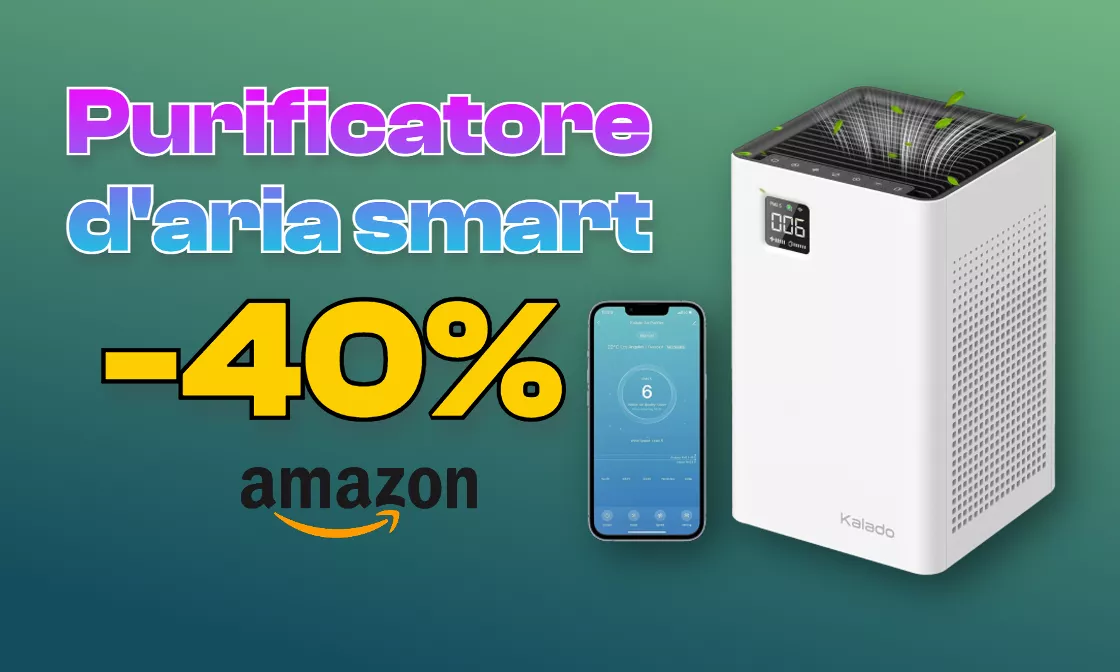 Il purificatore d'aria Smart con Alexa è SCONTATO del 40% su Amazon