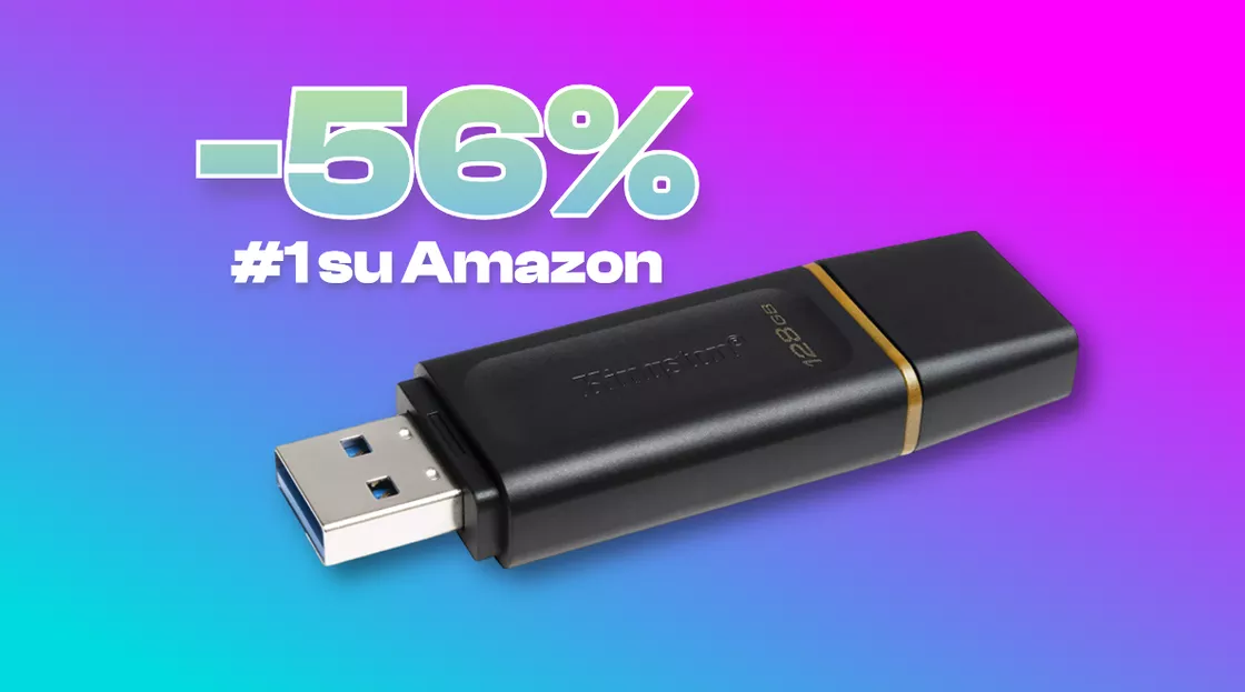 Penna USB Kingston da 128GB SCONTATA del 56% su Amazon: BEST BUY