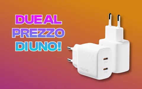 Due caricabatterie 20W con doppia USB-C a prezzo stracciato