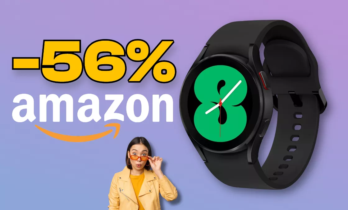 Samsung Galaxy Watch4: Amazon lo REGALA scontandolo del 56%
