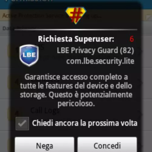 Gestione permessi su Android: mettere le briglie alle app con LBE Privacy Guard