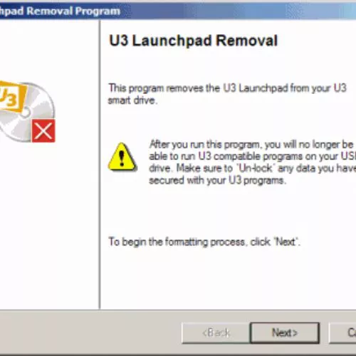 Rimuovere il "launchpad" dalle chiavette USB U3