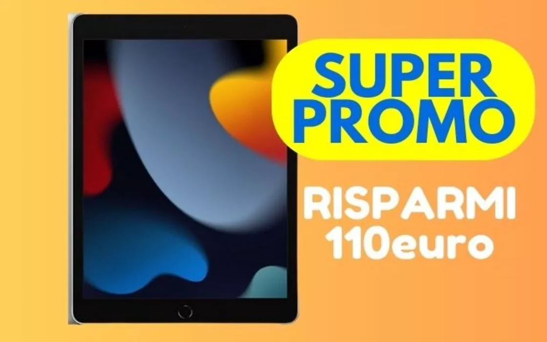 Apple iPad 2021 in SUPER PROMO su Amazon (solo per oggi -110euro)