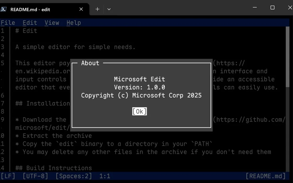 Edit: nuovo editor di testo CLI open source integrato in Windows 11