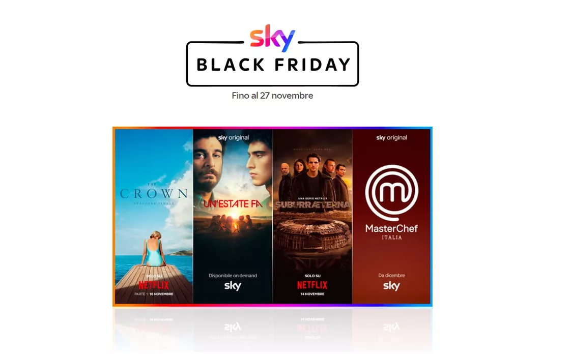 Parte il Black Friday di Sky: offerta da meno 15€/mese e Buono Amazon in regalo