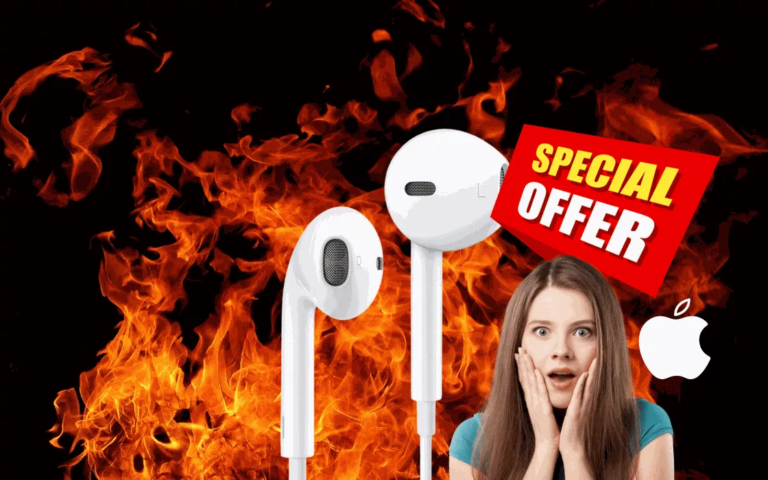 EarPods a SOLI 17€: Amazon va in TILT completo oggi