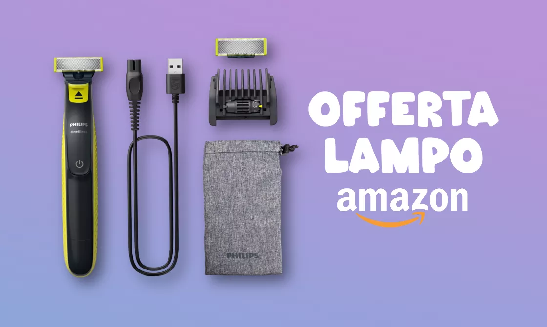 Philips OneBlade in offerta LAMPO: il kit include anche gli accessori