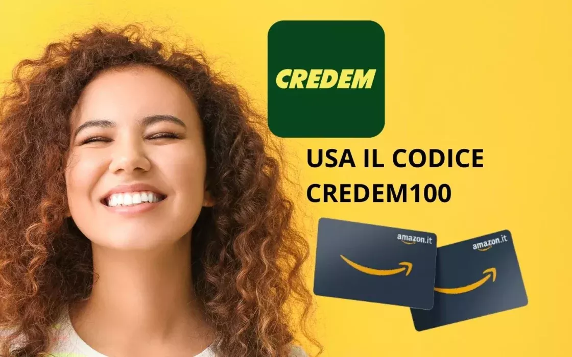 100 euro in Buoni Amazon con Credem Link: apri il conto ora