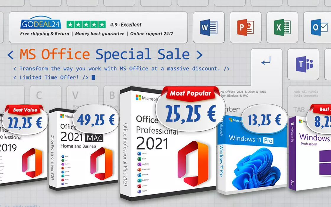 Nuova potenza in ufficio: Office 2021 Pro Plus a soli 25,25€ per una settimana!