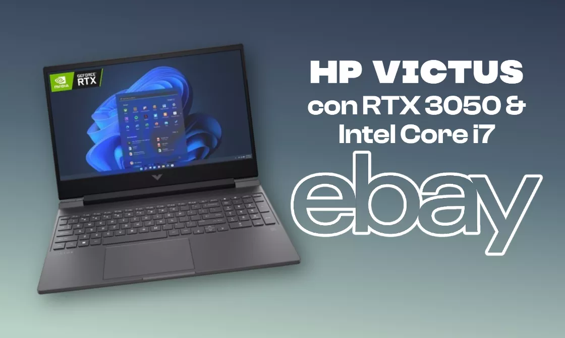 HP Victus con RTX 3050: il notebook da gaming è WOW su eBay