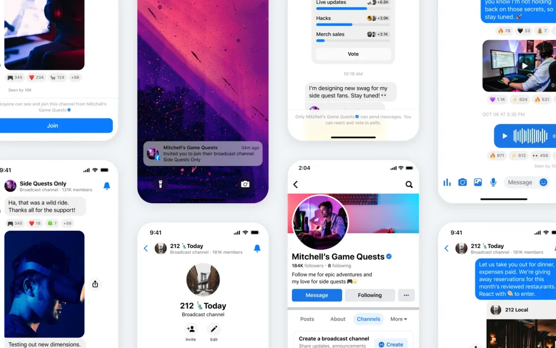 Anche su Facebook e Messenger arrivano i canali: l'annuncio di Meta