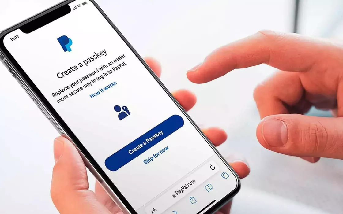 PayPal, Passkey disponibili in Italia per iOS e Android